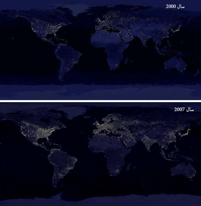 آلودگی نوری در جهان